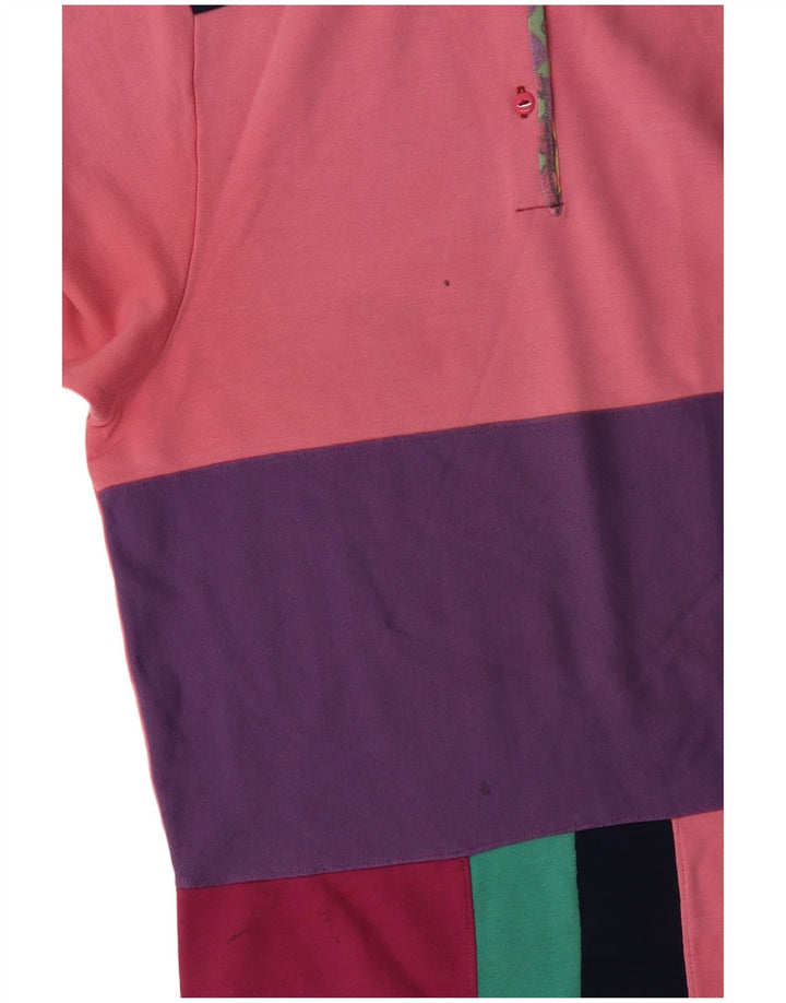 Felpa da donna VINTAGE Maglione UK 18 XL multicolore Colourblock