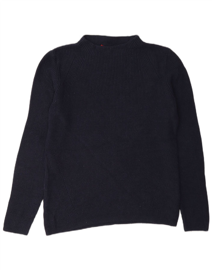 Maglione da donna S.Oliver con collo alto e viscosa EU 40 medio blu navy