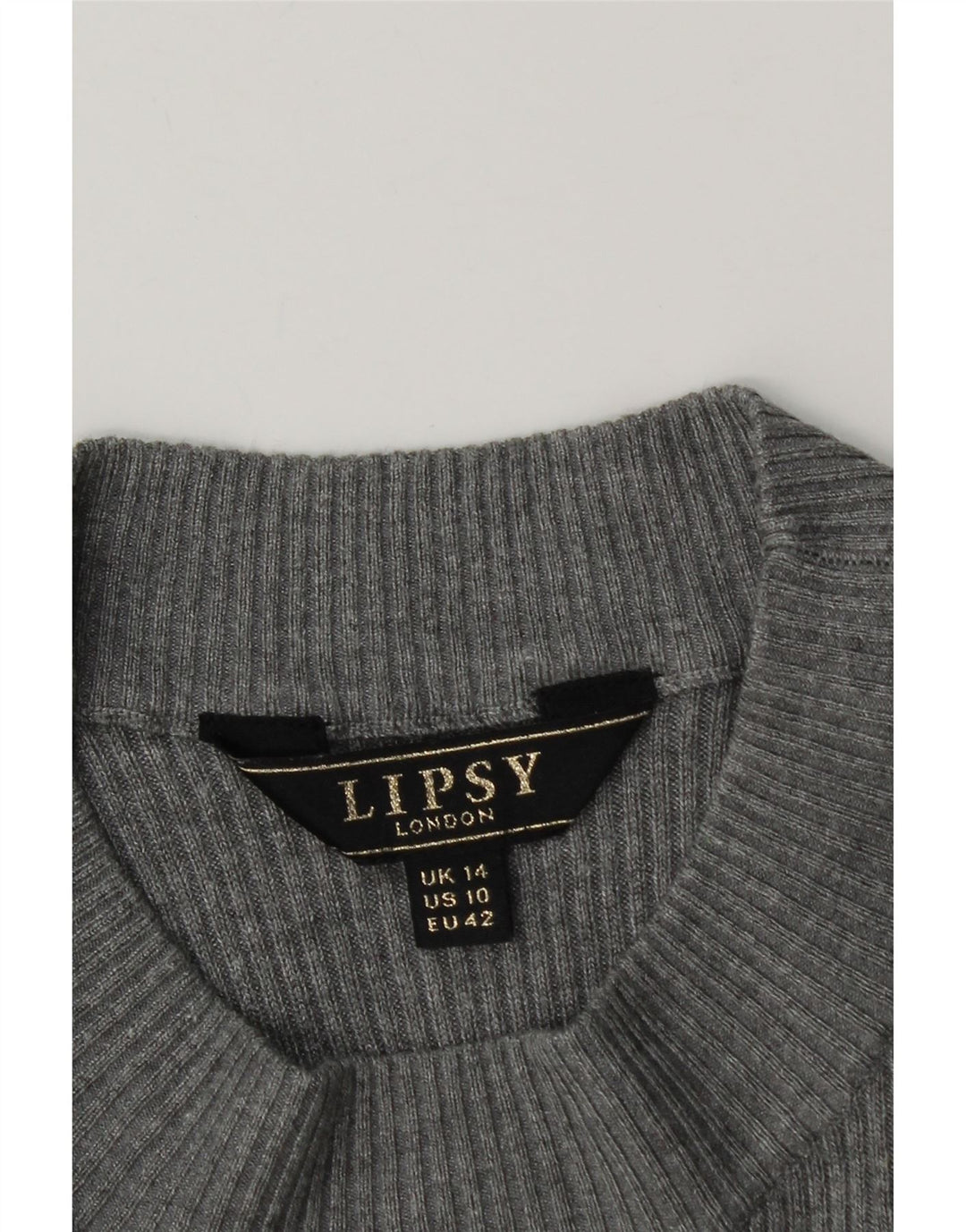 Abito maglione da donna Lipsy UK 14 Viscosa grigio medio