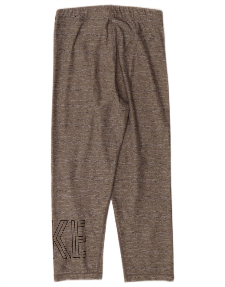 Leggings Nike Dri Fit Graphic Capri da donna UK 10 Small Grey Flecked