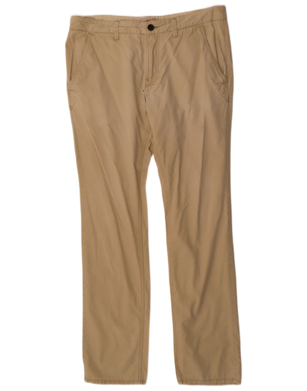 Pantaloni chino slim fit da uomo TIMBERLAND W35 L32 in cotone beige
