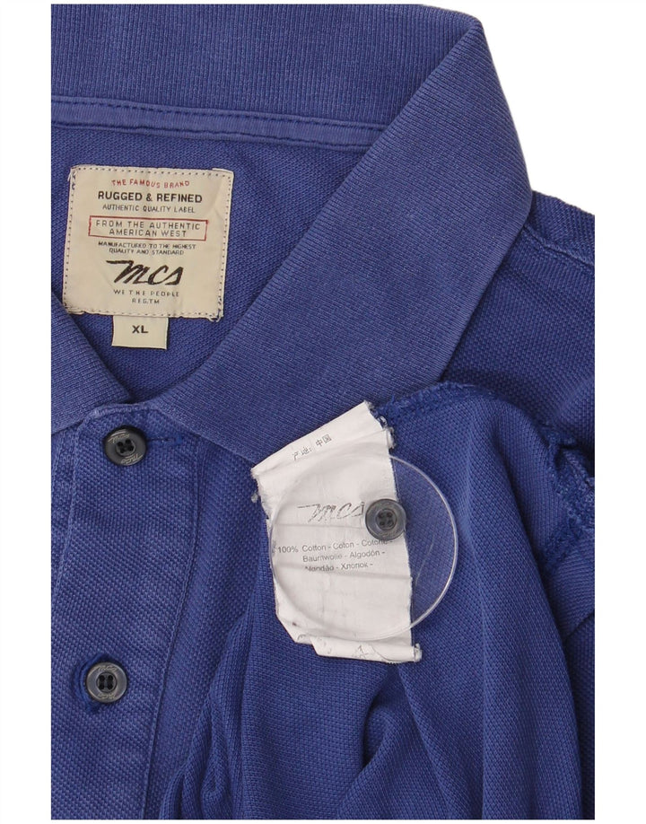 MARLBORO CLASSICS Polo da uomo XL in cotone blu navy