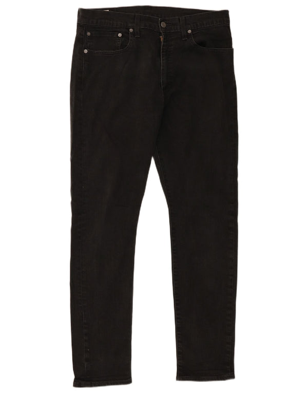 Jeans Levi's Uomo 512 Slim Tapered W34 L32 Cotone Nero