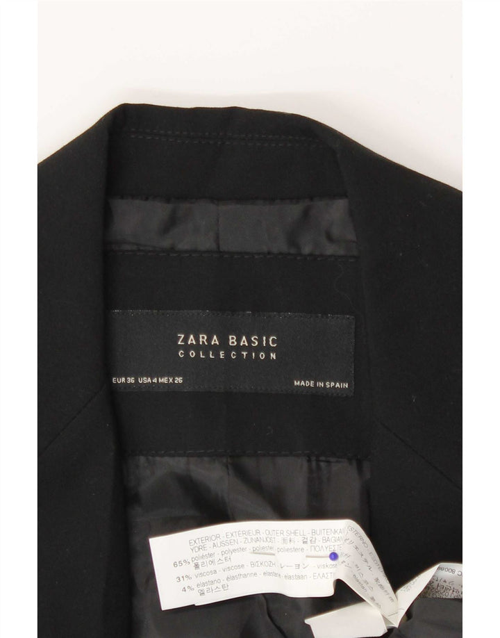 Giacca blazer a 1 bottone da donna Zara EU 36 XS poliestere nero