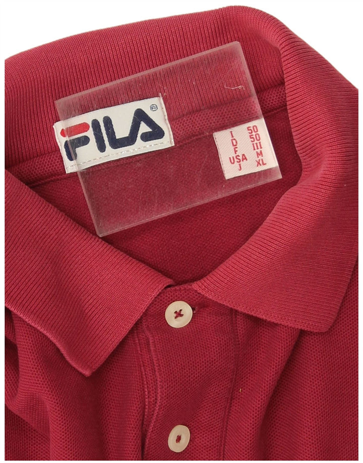 Polo Uomo Fila IT 50 Medio Rosso Cotone