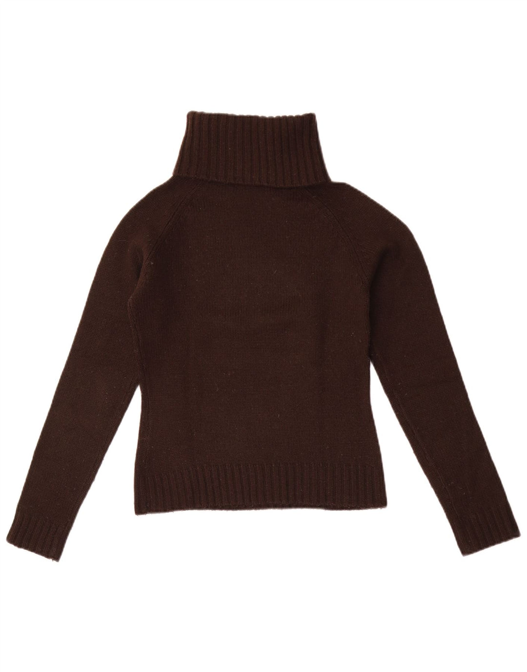 Maglione maglione collo alto da donna Zara UK 10 piccolo acrilico marrone