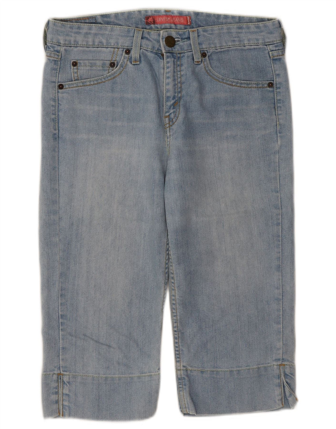 Pantaloncini di jeans Bermuda da donna Levi's US 9 Medium W32 Blu Ramie