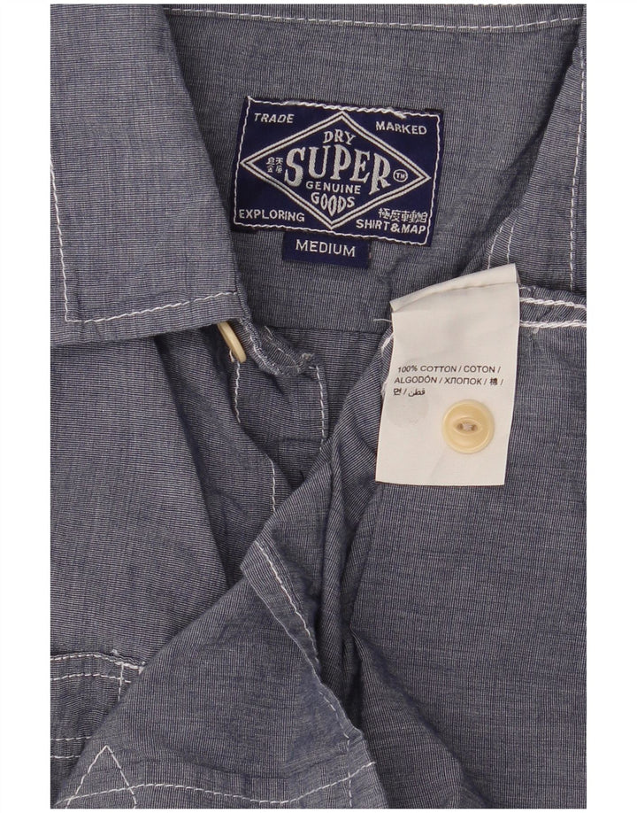 Camicia da uomo Superdry in cotone blu medio