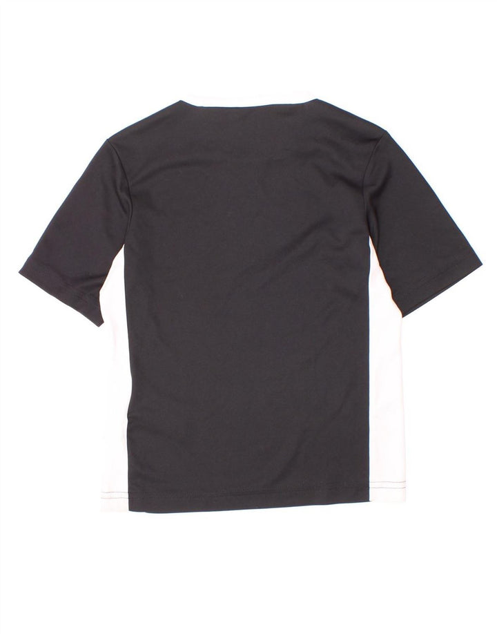 T-shirt Adidas Climalite da ragazzo, 5-6 anni, in poliestere color block nero