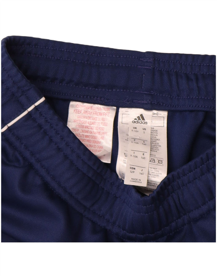 Pantaloni della tuta Adidas Aeroready da ragazzo 9-10 anni in poliestere blu navy