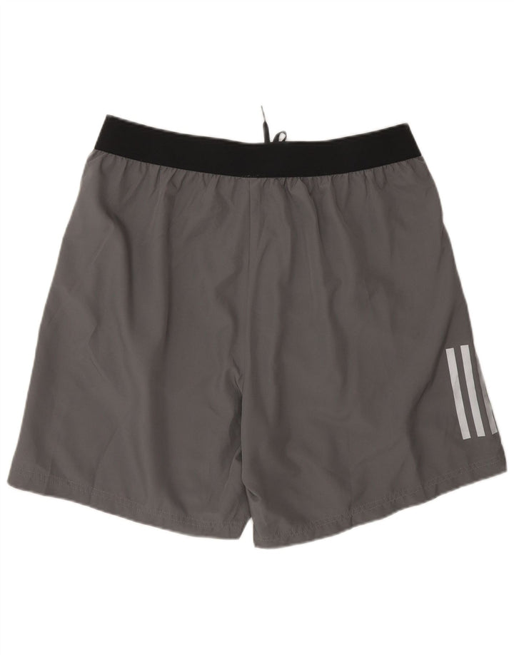 Pantaloncini sportivi Adidas Aeroready da uomo grandi in poliestere color block grigio