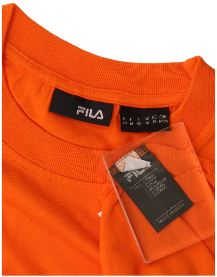 T-shirt grafica da uomo FILA Top in cotone arancione medio
