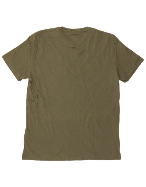 T-shirt grafica da uomo GAS Top grande in cotone kaki