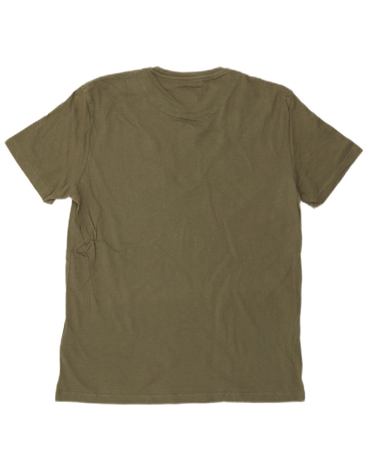 T-shirt grafica da uomo GAS Top grande in cotone kaki