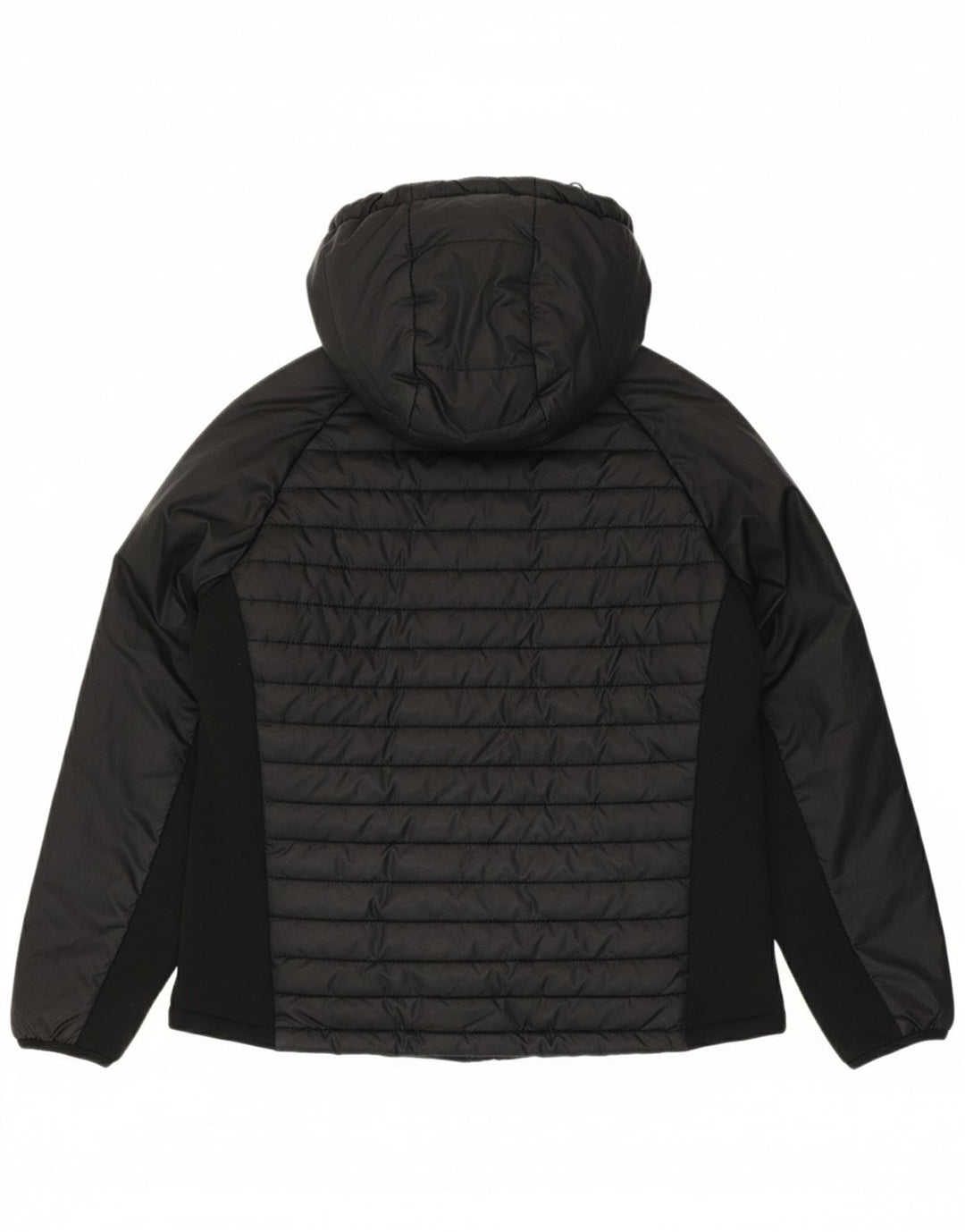 CALVIN KLEIN Womens Hooded Padded Jacket UK 14 Large Black Polyester