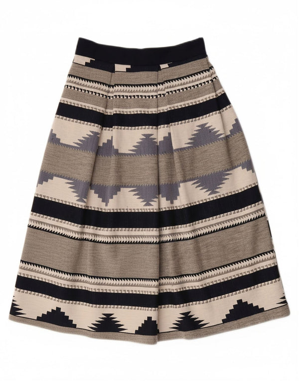CLOSET Womens A-Line Skirt UK 10 Small W28  Grey Geometric