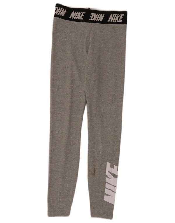 Leggings grafici da donna Nike UK 10 piccolo cotone grigio