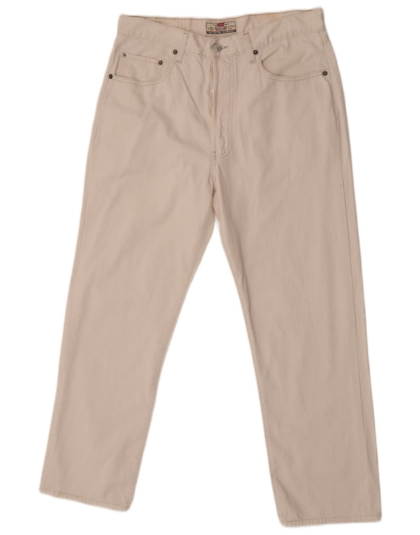 Levi's Mens 451 Tapered Casual Trousers W34 L28 White Cotton