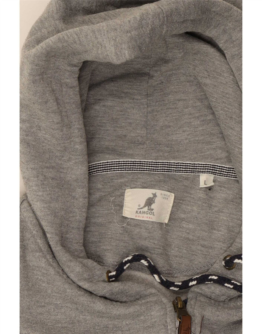 Maglione con cappuccio e zip da uomo Kangol grande grigio
