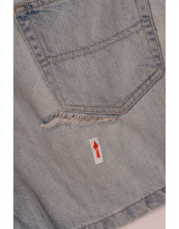 Pantaloncini di jeans invecchiati da donna Tommy Hilfiger W28 Blu medio