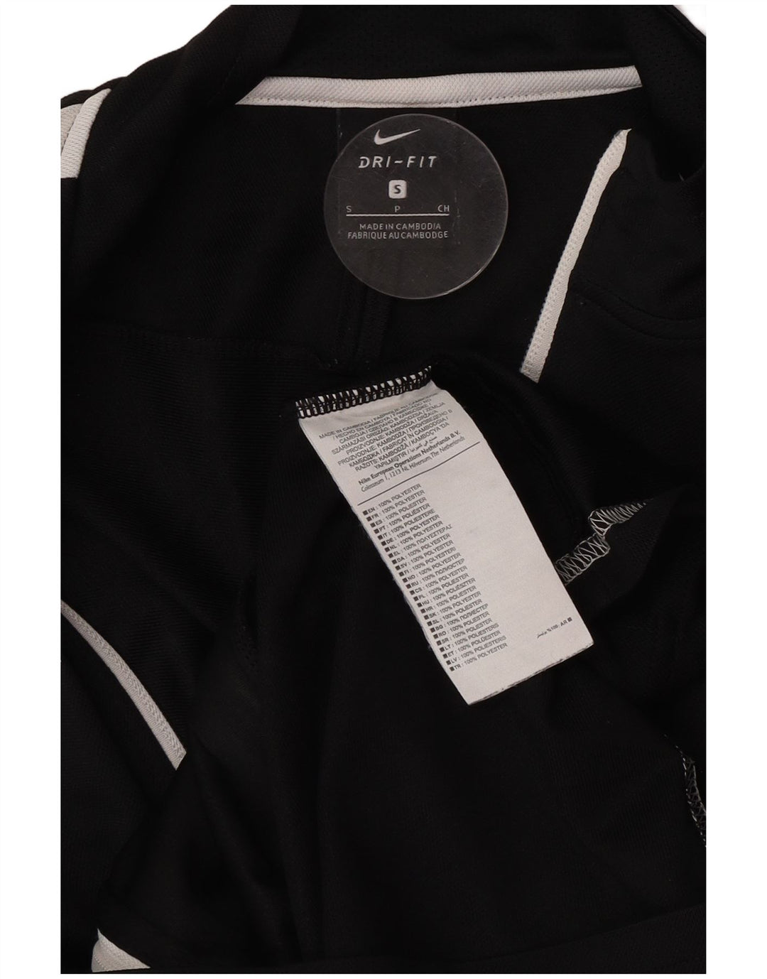 Giacca da tuta Nike Dri Fit da uomo, piccola, in poliestere color block nero