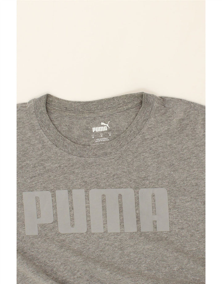 PUMA Mens Graphic T-Shirt Top Medium Grey Cotton Vintage Puma and Second-Hand Puma from Messina Hembry 