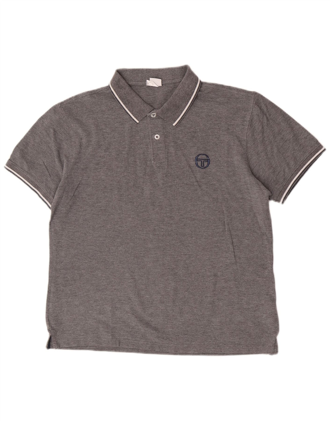 Polo Sergio Tacchini da uomo slim fit grande in cotone grigio