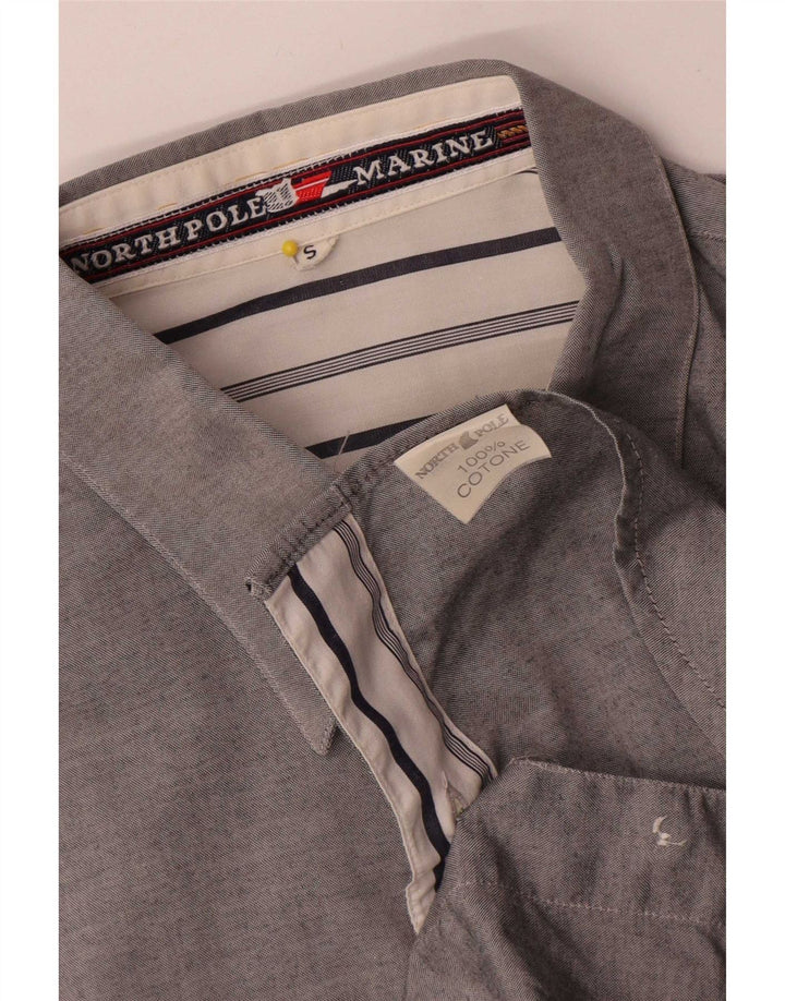 Camicia a maniche corte da uomo North Pole piccola in cotone grigio