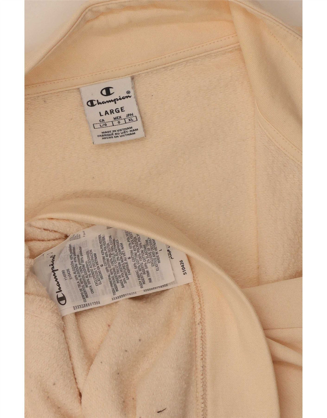 Giacca da tuta da donna Champion UK 16 grande in cotone beige