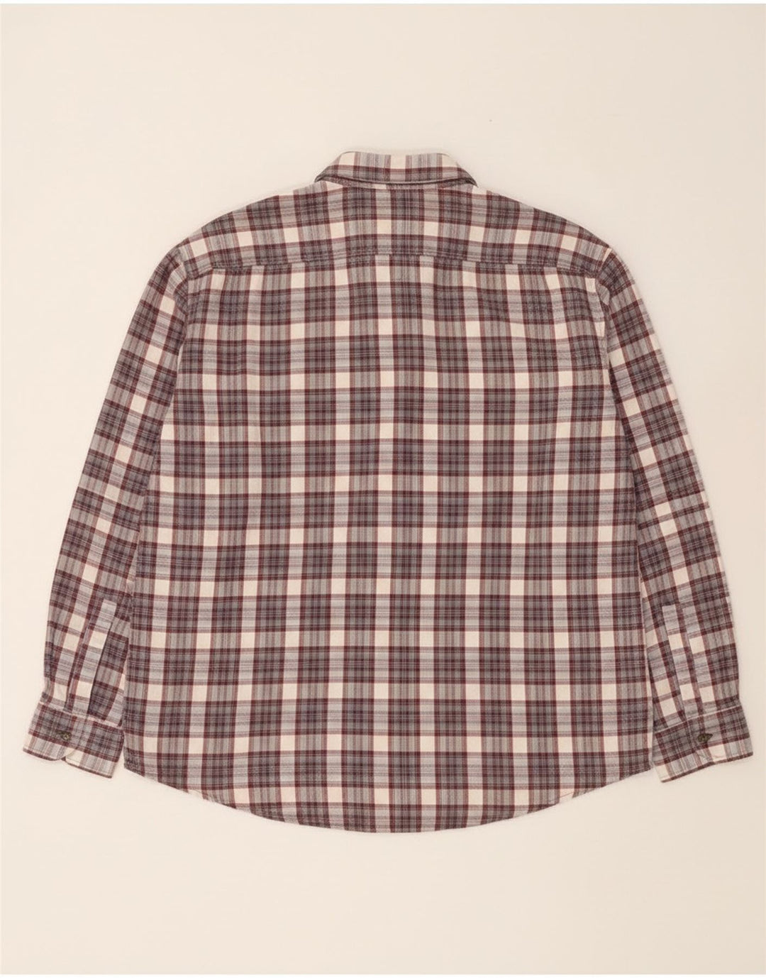 Camicia in flanella da uomo del progetto europeo XL in cotone a quadri grigi