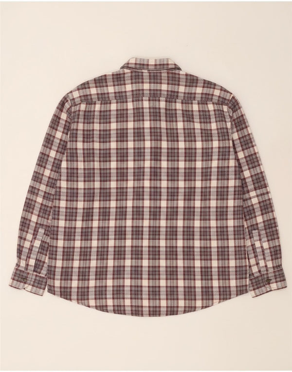 Camicia in flanella da uomo del progetto europeo XL in cotone a quadri grigi