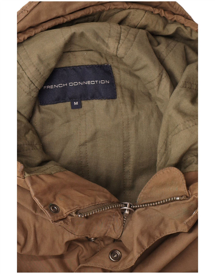 Giacca a vento con cappuccio da uomo French Connection UK 38 Marrone medio