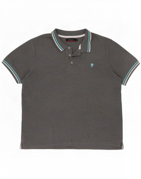 Polo da uomo Pierre Cardin 2XL cotone grigio