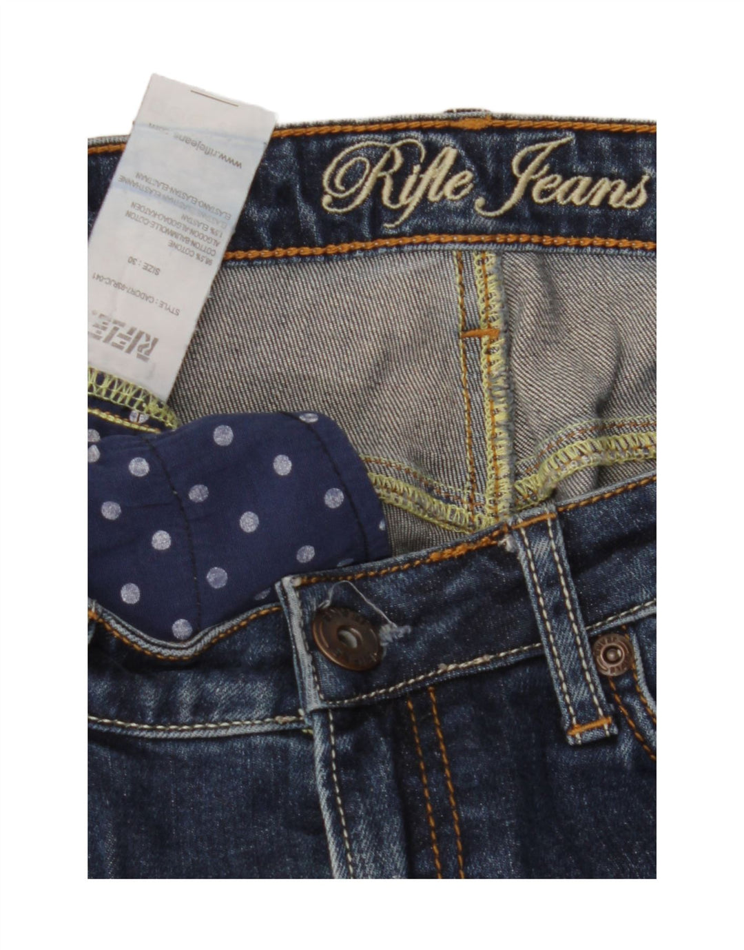 Jeans slim da donna Rifle W30 L34 cotone blu