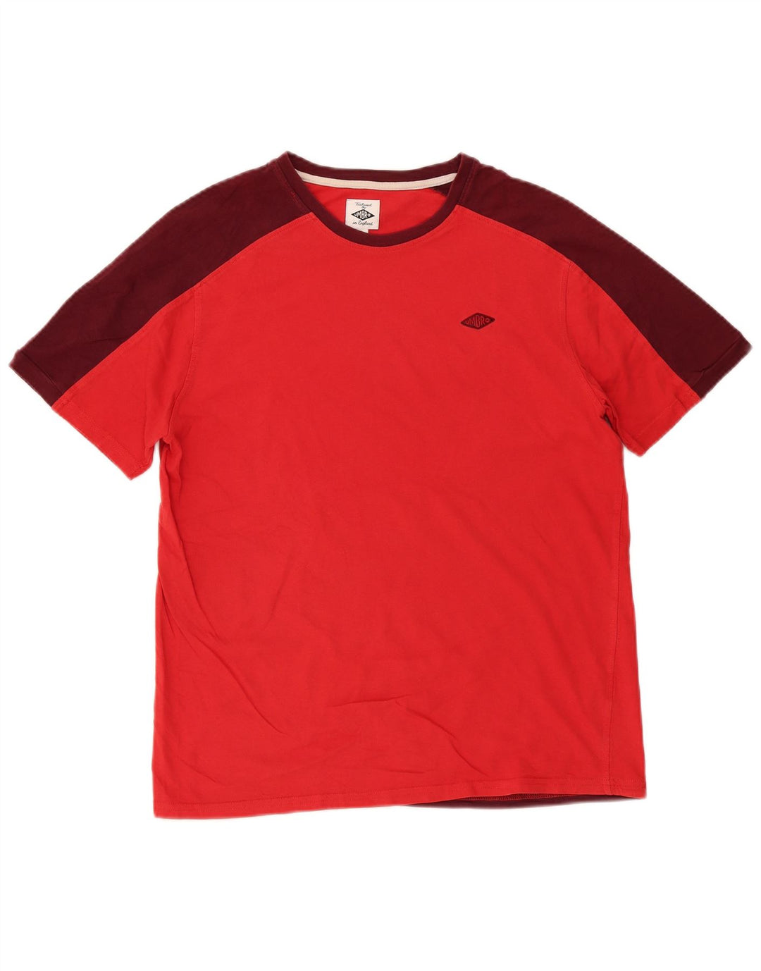 T-shirt da uomo Umbro Top Large rosso color block