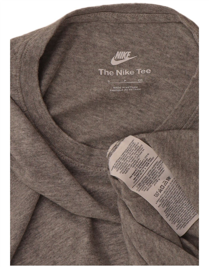 T-shirt Nike da uomo Top Small in cotone chiazzato grigio