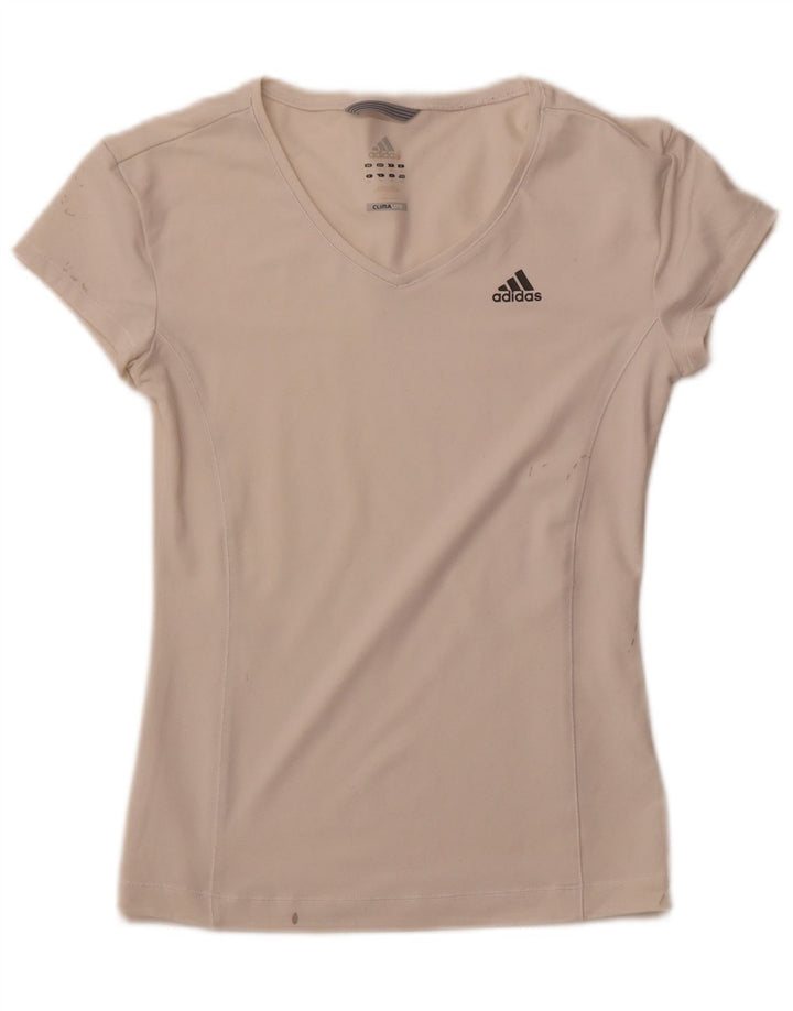ADIDAS Womens Climalite T-Shirt Top UK 8 Small White