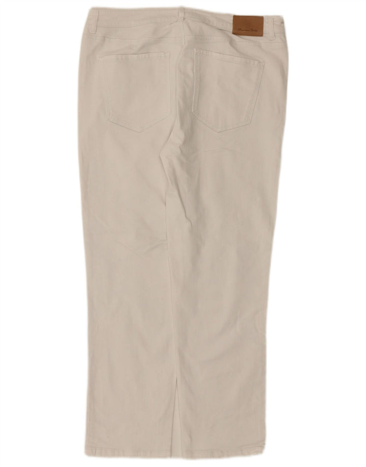 Jeans dritti da donna Massimo Dutti EU 42 Large W32 L26 Bianco