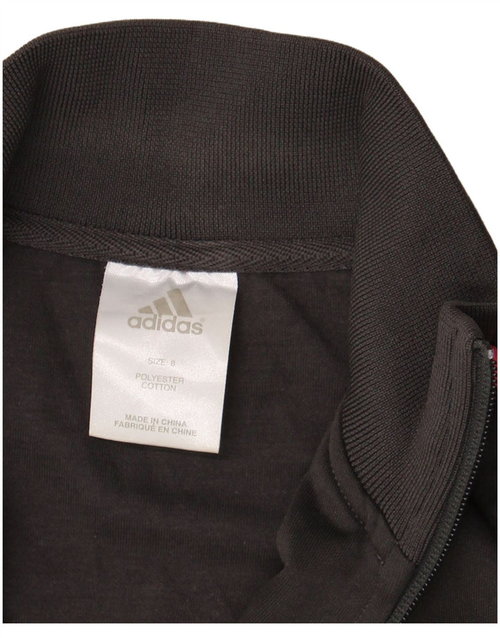 Giacca da ginnastica grafica da donna Adidas UK 8 Small Poliestere grigio