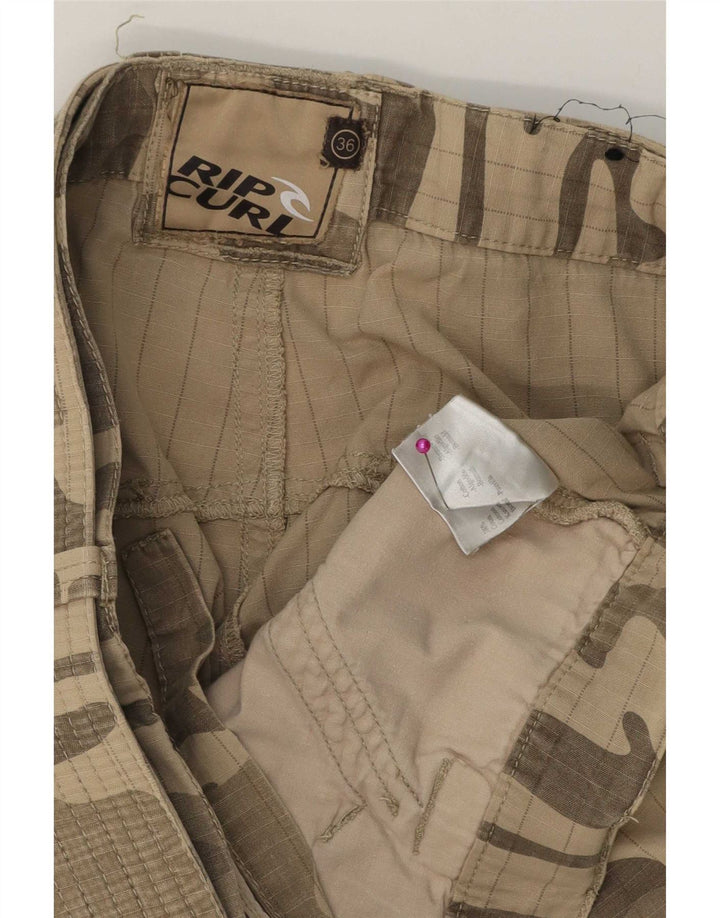 Pantaloncini cargo da uomo Rip Curl W36 Large Beige Camouflage Cotton