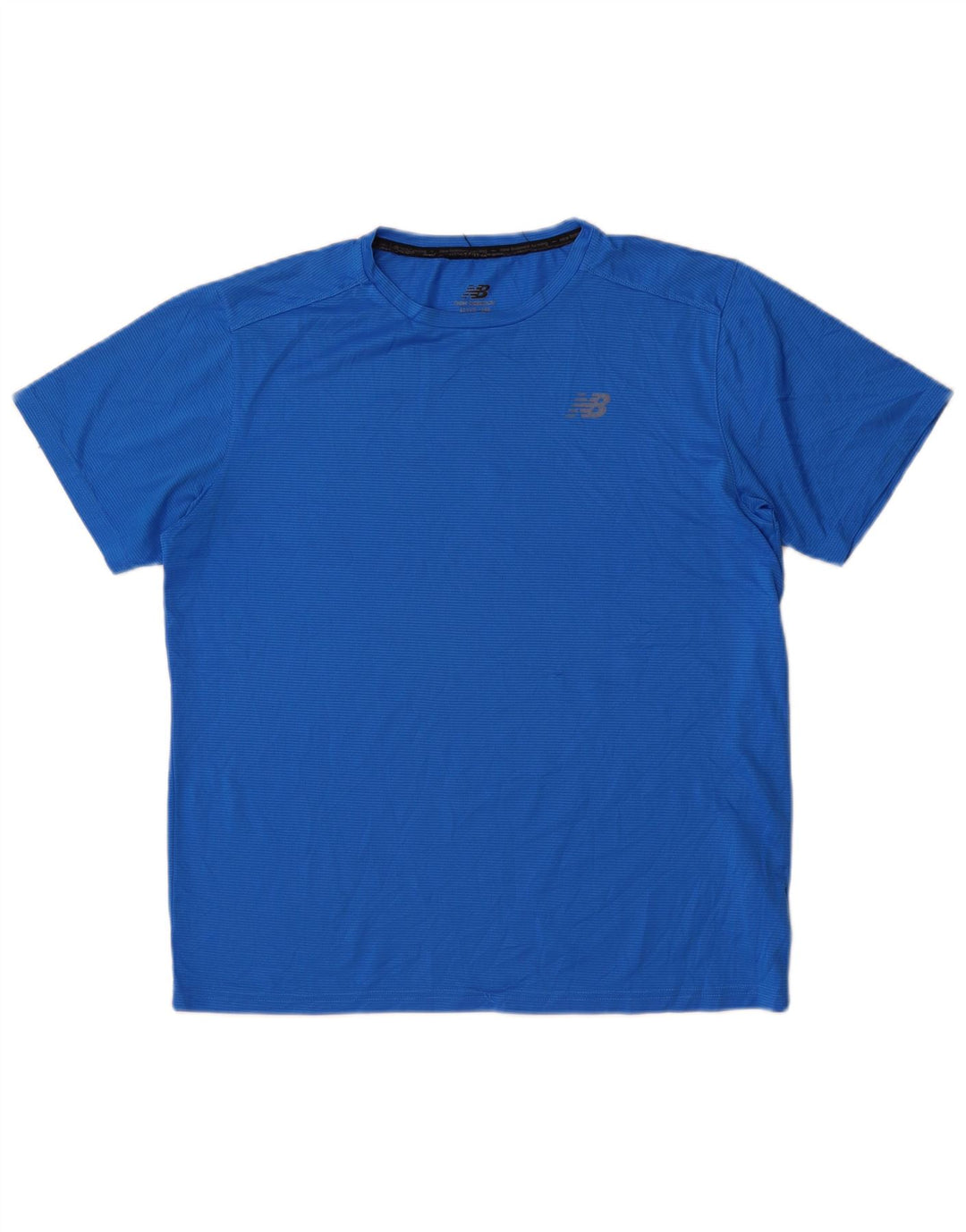 T-shirt da uomo New Balance Top in poliestere gessato blu medio