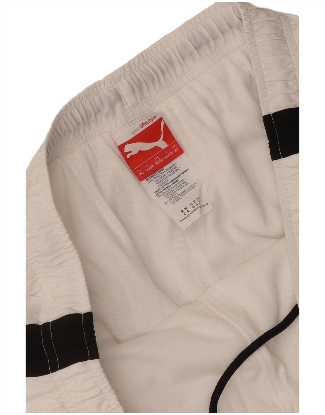 Pantaloncini sportivi grafici da uomo Puma XL poliestere color block bianco