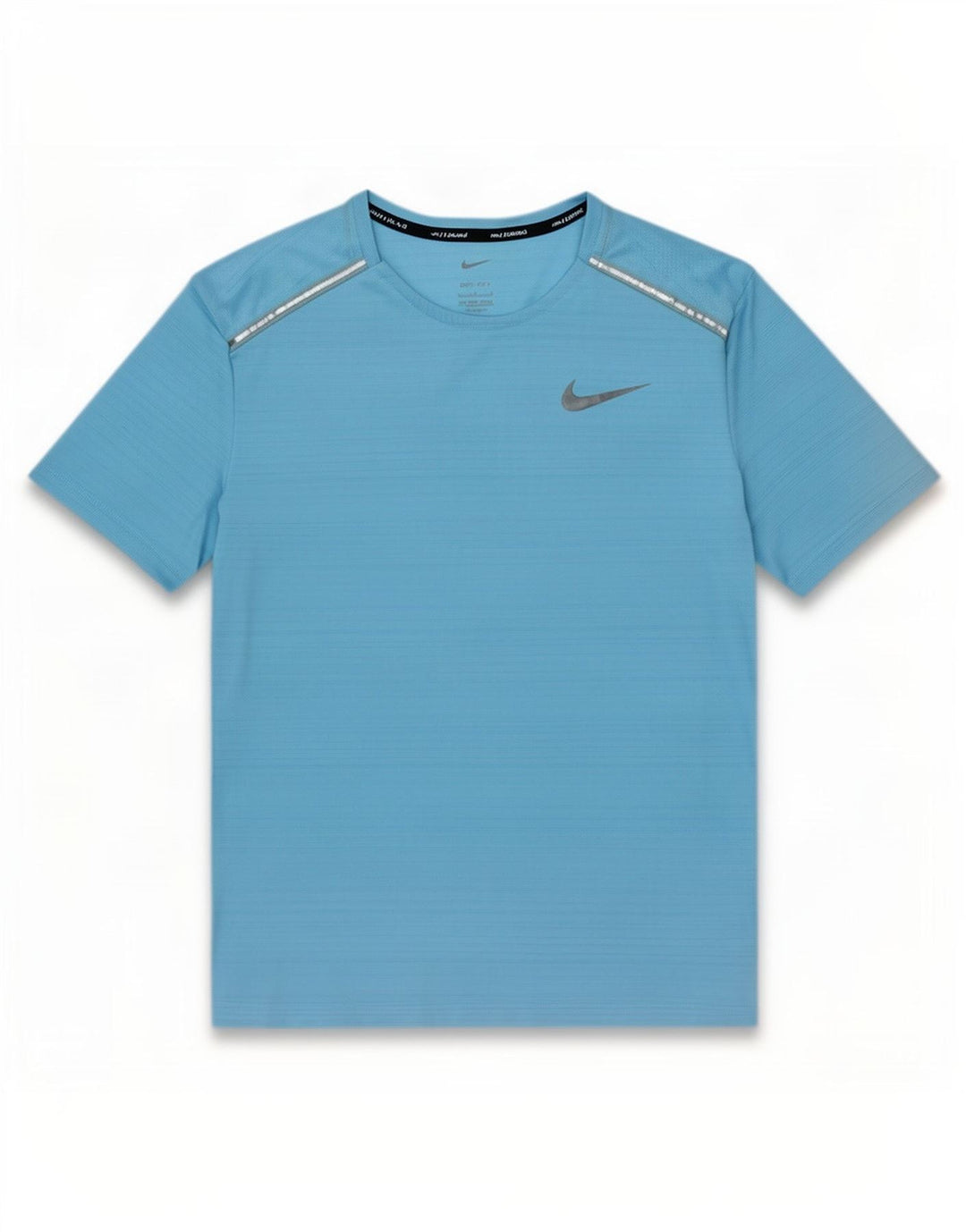 T-shirt Nike da uomo Dri Fit, top grande, in poliestere gessato blu