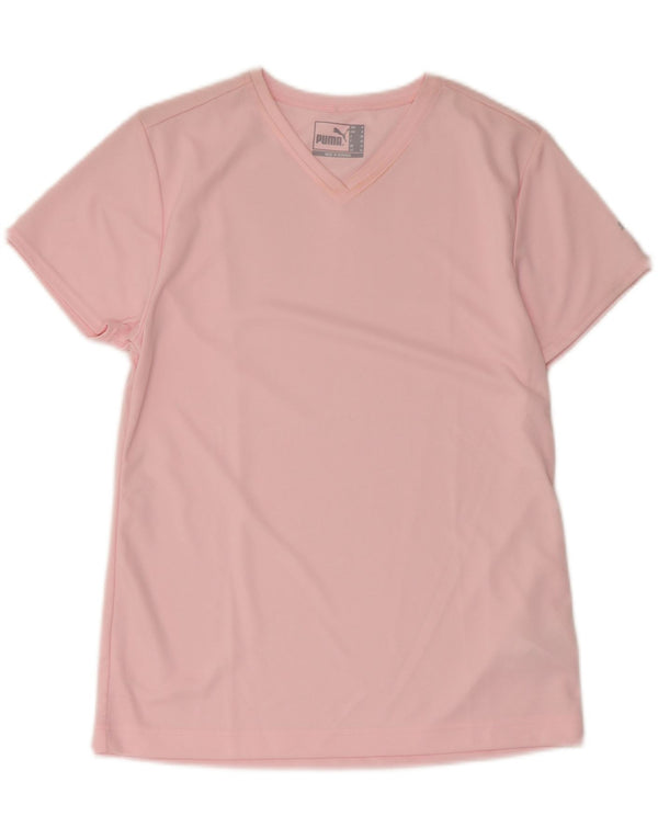 T-shirt da donna Puma UK 12 medio rosa poliestere
