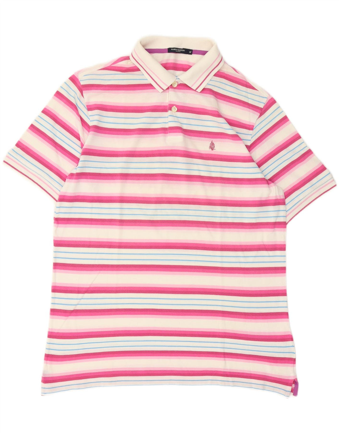 Polo da uomo Marina Yachting XL in cotone a righe rosa