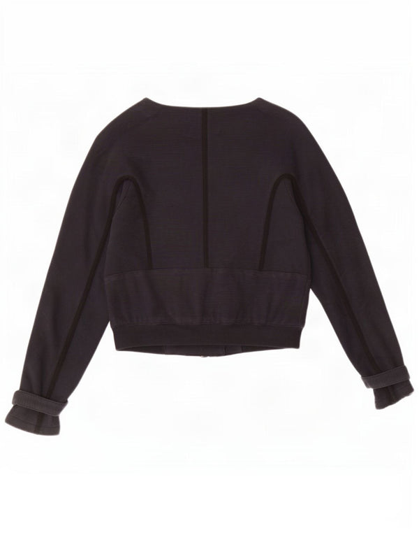 Giacca bomber corta da donna Armani Exchange UK 10 piccola in cotone nero