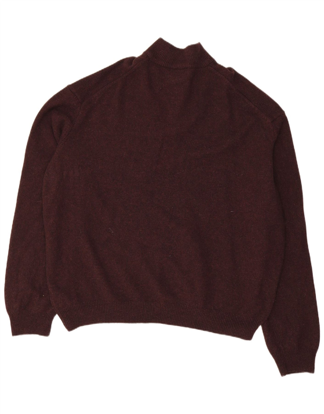 MARKS & SPENCER Maglione da uomo con collo con zip 4XL Lana bordeaux
