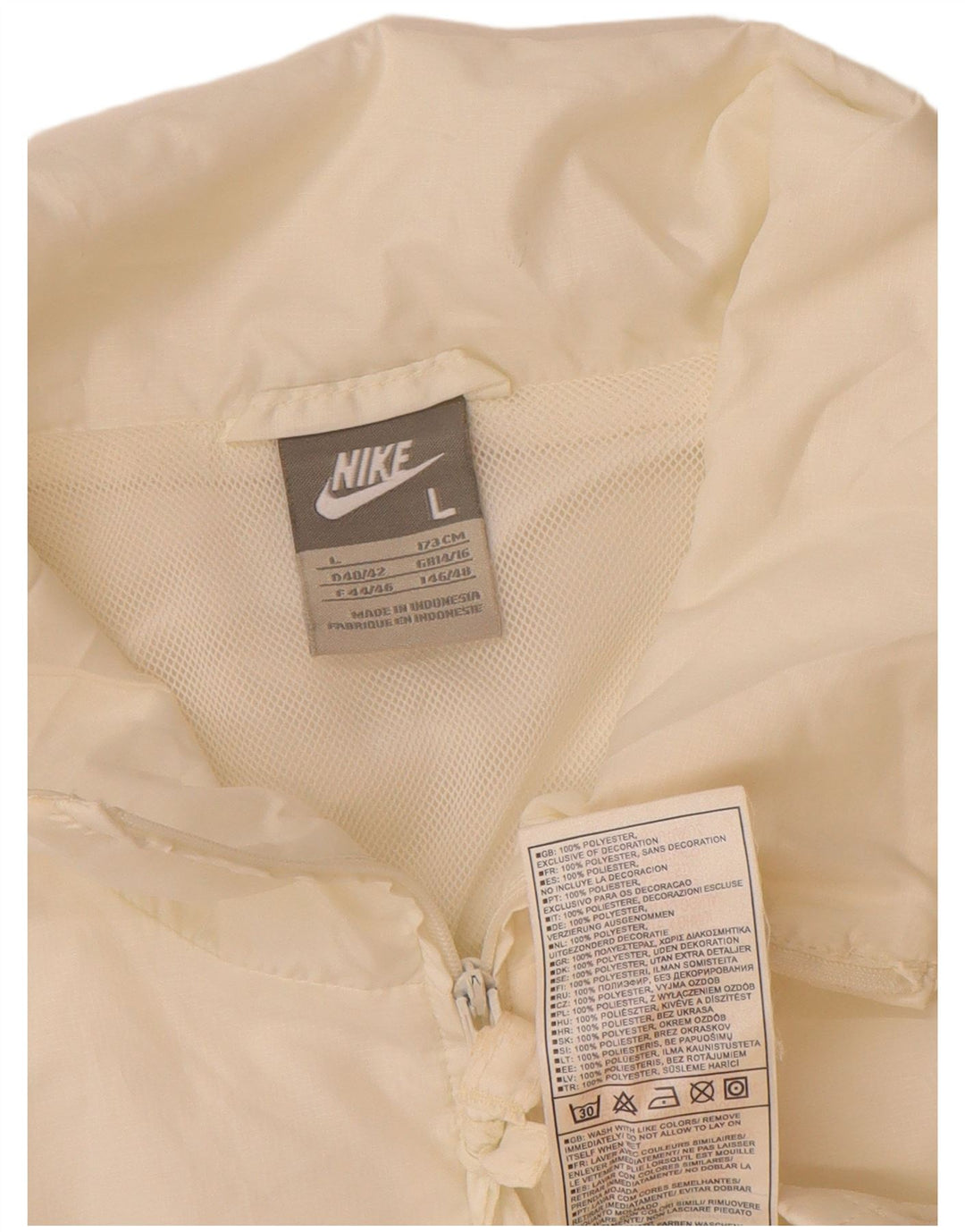 Giacca da tuta da donna Nike UK 14/16 Large Bianco Poliestere