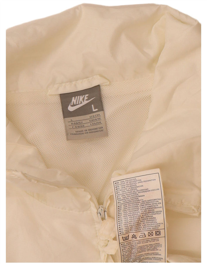 Giacca da tuta da donna Nike UK 14/16 Large Bianco Poliestere