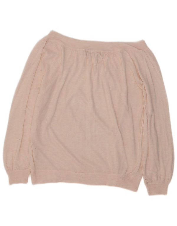 Maglione Zara da donna con scollo a barca UK 12 Acrilico rosa medio